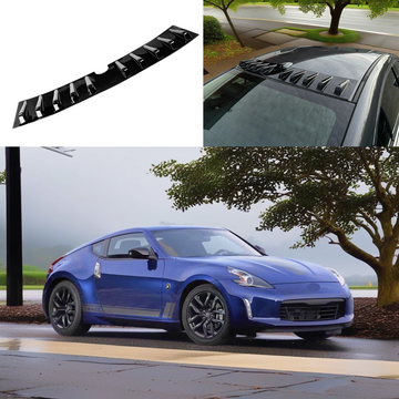 2010 Nissan 370Z vortex generator roof spoiler in gloss black by SuperAutoUSA.