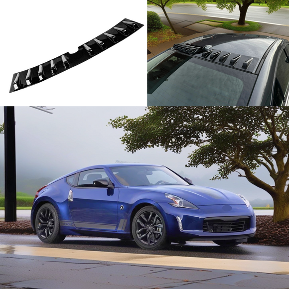 2010 Nissan 370Z vortex generator roof spoiler in gloss black by SuperAutoUSA.