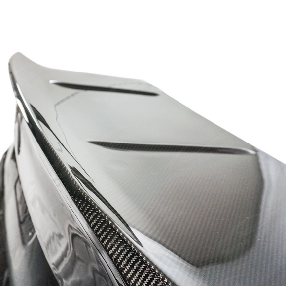 2025 BMW 330i Sport Line carbon fiber rear trunk lid upgrade by SuperAutoUSA