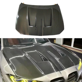 2022 BMW G82 M4 carbon fiber DTM-N front hood panel by SuperAutoUSA