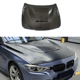 2013 BMW 328i F30 carbon fiber M2-CS style hood panel by SuperAutoUSA