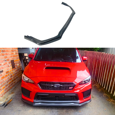 Fits Subaru WRX STI 2015-2021 real carbon fiber front lip by SuperAutoUSA.
