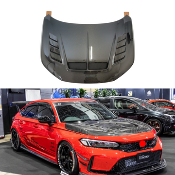 2024 Honda Civic Type-R FL5 carbon fiber hood panel by SuperAutoUSA.
