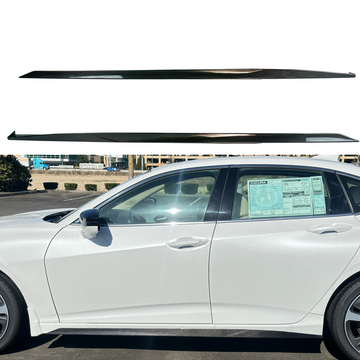 2022 Acura TLX carbon fiber side body skirt under spoiler by SuperAutoUSA.
