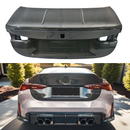 2022 BMW G82 M4 carbon fiber trunk lid upgrade by SuperAutoUSA.
