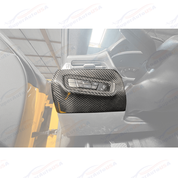 Fits 2020-Up Toyota Supra Carbon Fiber Headlight Switch Button Cover