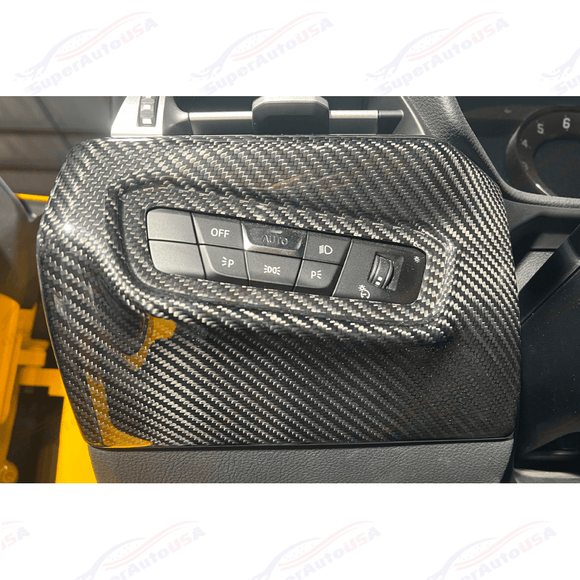 Fits 2020-Up Toyota Supra Carbon Fiber Headlight Switch Button Cover