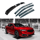 Fits Acura TLX 2015-2020 Carbon Trim Window Visor Rear Roof Spoiler Bundle-1
