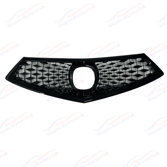 Fits Acura TLX 2018-2020 All Gloss Black Front Bumper Grill/ Grille Assembly