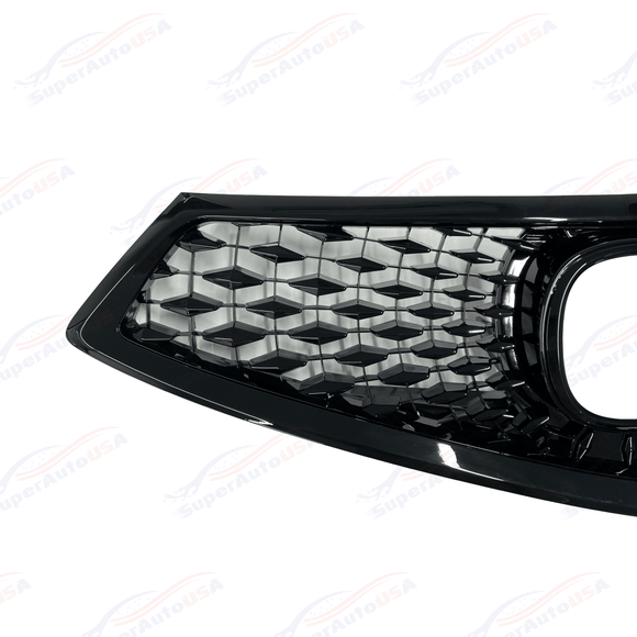 Fits Acura TLX 2018-2020 All Gloss Black Front Bumper Grill/ Grille Assembly
