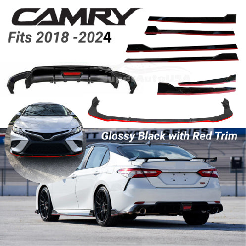 Aero Body Kit Set 3-iN-1 - LED Light Fits Toyota Camry 2018-2024