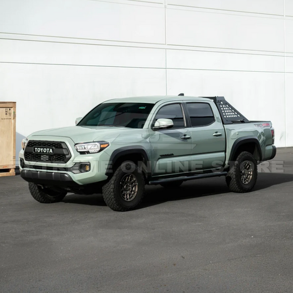 Reinforced steel sport chase rack for Toyota Tacoma 2016-2023, rear view