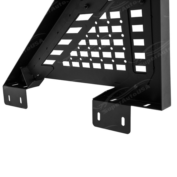 Sport chase rack integrated on a black Toyota Tacoma