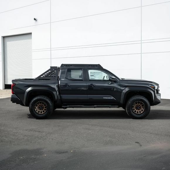 Reinforced steel sport chase rack for Toyota Tacoma 2024-2026, rear view