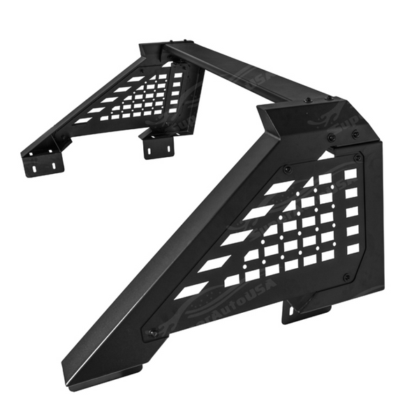 Sport chase rack integrated on a black Toyota Tacoma