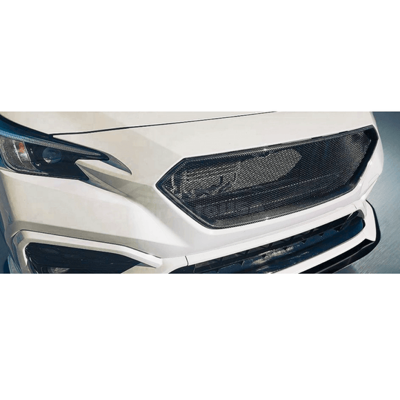 Elegant and sporty car front grille on the 2022-24 Subaru WRX STI, made from carbon fiber for a high-performance edge