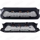 Para Toyota Tacoma 2012-15 Parrilla delantera negra mate con luces LED -2