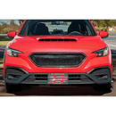 Close-up of the sporty style car grille on the 2022-24 Subaru WRX STI, highlighting the sleek carbon fiber material