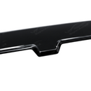 Detailed close-up of the mirror-finish gloss black clear coat on the SuperAutoUSA trunk spoiler