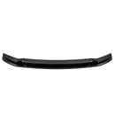 Detailed close-up of the mirror-finish gloss black clear coat on the SuperAutoUSA 3-piece front lip splitter