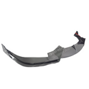 Close-up of the SuperAutoUSA real carbon fiber weave on the Model X front lip