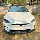 Sleek SuperAutoUSA front lip spoiler installed on a Tesla Model X