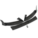 View of the stainless steel bolts and washers included for a secure carbon lip installation