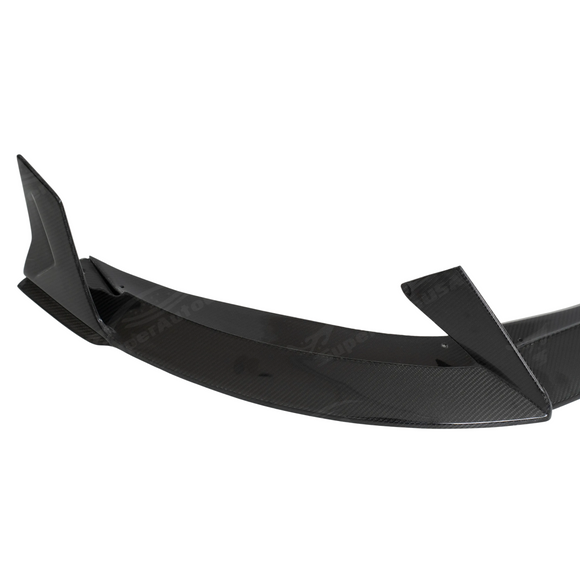 Standalone view of the uninstalled real carbon fiber front bumper splitter for GR86