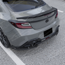 Aggressive carbon print GT-style rear diffuser kit installed on a 2023 Subaru BRZ.