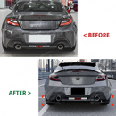 The completed high-performance rear-end look of a 2026 Toyota GR86 with the GT-style aero package.
