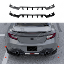 Full rear 3/4 view of a modified 2024 Subaru BRZ featuring the GT-style gloss black aero kit.