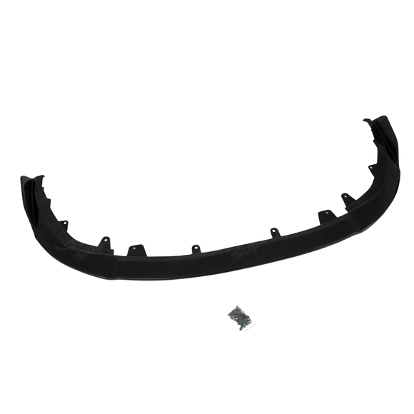 Enhanced street presence of a Prius equipped with the SuperAutoUSA gloss black splitter