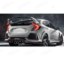 For 2017-2021 Honda Civic Hatchback Type-R Look Rear Bumper Garnish W/Reflector-8