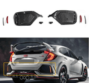For 2017-2021 Honda Civic Hatchback Type-R Look Rear Bumper Garnish W/Reflector-1