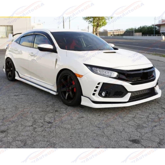 Fits 2017-2021 Honda Civic Type-R FK8 Carbon Fiber Front Bumper Lip Spoiler