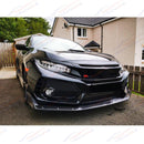 Fits 2017-2021 Honda Civic Type-R FK8 Carbon Fiber Front Bumper Lip Spoiler-3