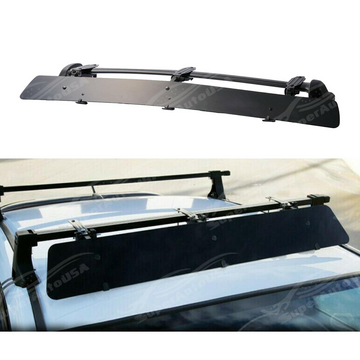 Universally mount fit rooftop 43" crossbar wind fairing air deflector kit