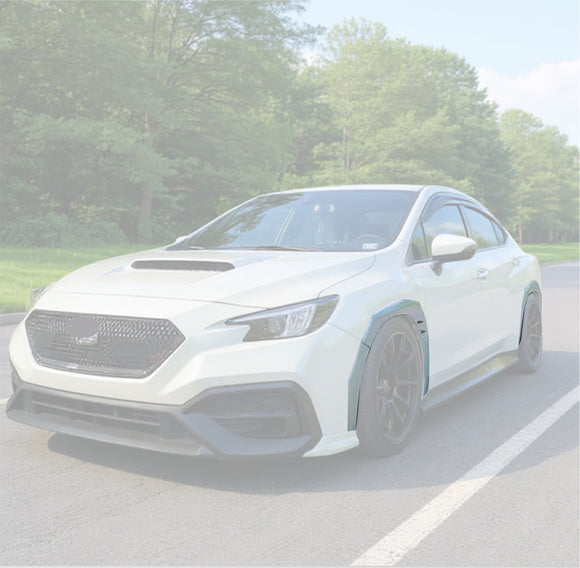 SuperAutoUSA fender flares adding an aggressive stance to WRX