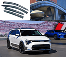 Fits Niro 2023-2024 Carbon Fiber Trim Rain Guards Window Visors-1