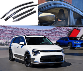 Chrome Trim Rain Guards Window Visors Fits 2023-2024 Niro