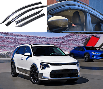 Protectores de lluvia y viseras para ventanas con molduras cromadas para Niro 2023-2024 