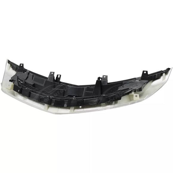This is a product rear side view of the silver painted ornamental grille for 2009-2011 Acura TL front bumper by SuperAutoUSA