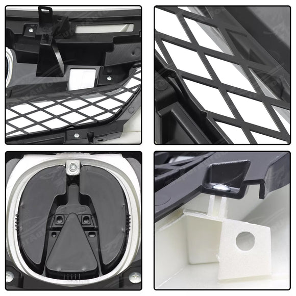 This is a product details of the silver painted ornamental grille for 2009-2011 Acura TL front bumper by SuperAutoUSA