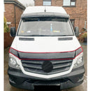 For 2019-2024 Mercedes Sprinter W907 Gloss Black Hood Bug Stone Deflector-5