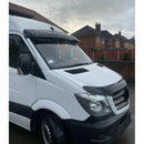For 2019-2024 Mercedes Sprinter W907 Gloss Black Hood Bug Stone Deflector-11