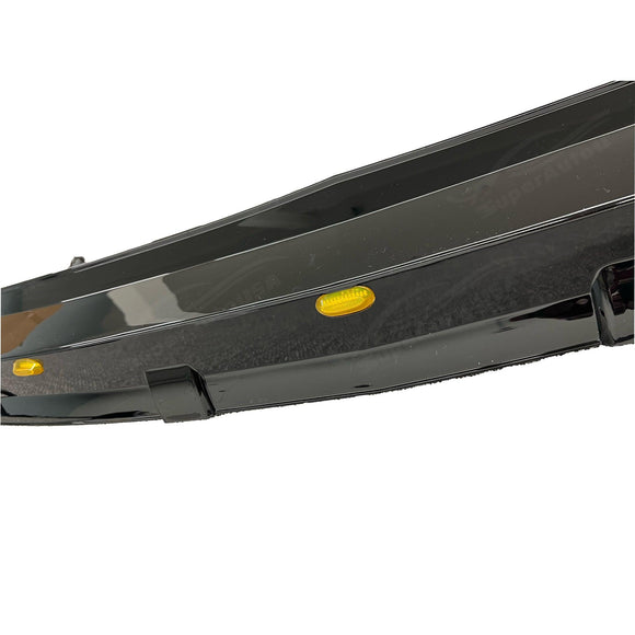 Fits 2019-2024 Mercedes Benz Sprinter W907 Black w/LED Hood Bug Deflector