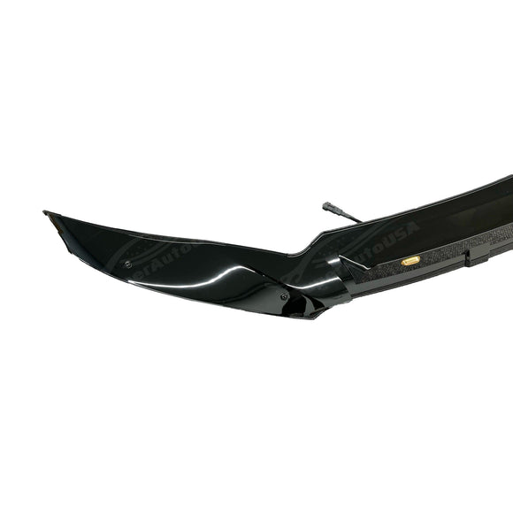 Fits 2019-2024 Mercedes Benz Sprinter W907 Black w/LED Hood Bug Deflector