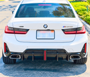 For BMW G20 LCI 3 Series 2023-2026 Gloss Black LED Brake Light Rear Bumper Diffuser-3