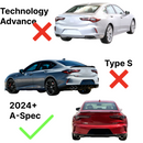 Type S Style Real Carbon Fiber Body Kit Rear Diffuser Fits 2024-2026 Acura TLX A-Spec-5