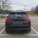 Difusor trasero negro brillante compatible con BMW G20 2019-2022 con luz de freno LED y divisores de esquina -17